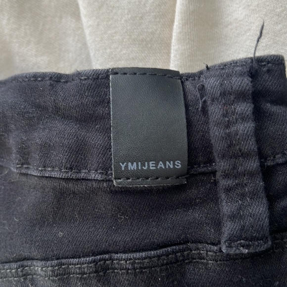 YMI Button Fly 5 pocket High Rise Short Black - Picture 3 of 5